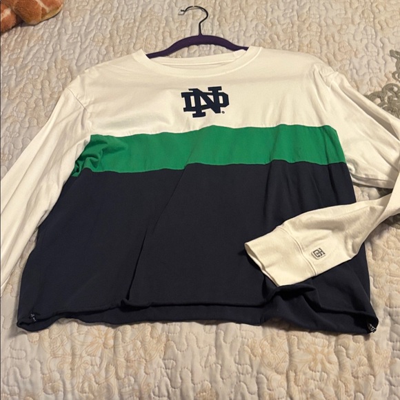 Tops - TAILGATE Notre Dame Colorblock Long Sleeve Shirt SIZE L. Hard-to-find design!
